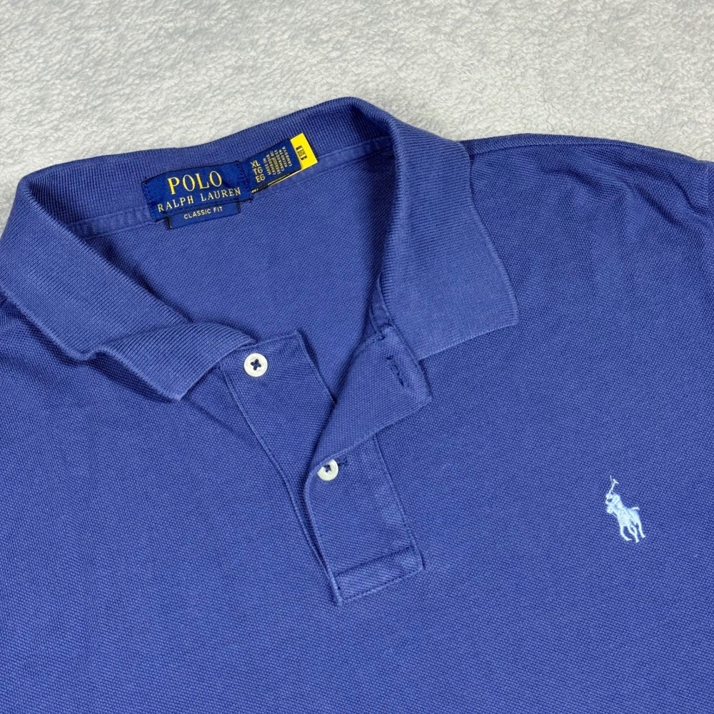 Polo Ralph Lauren Polo Shirt Mens XL Blue Classic Fit Short Sleeve Pony Logo